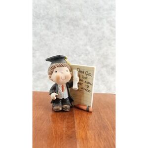 Graduate Figurine Kids Boy 1982 Dear God I just don't know what I'd Do Without Y